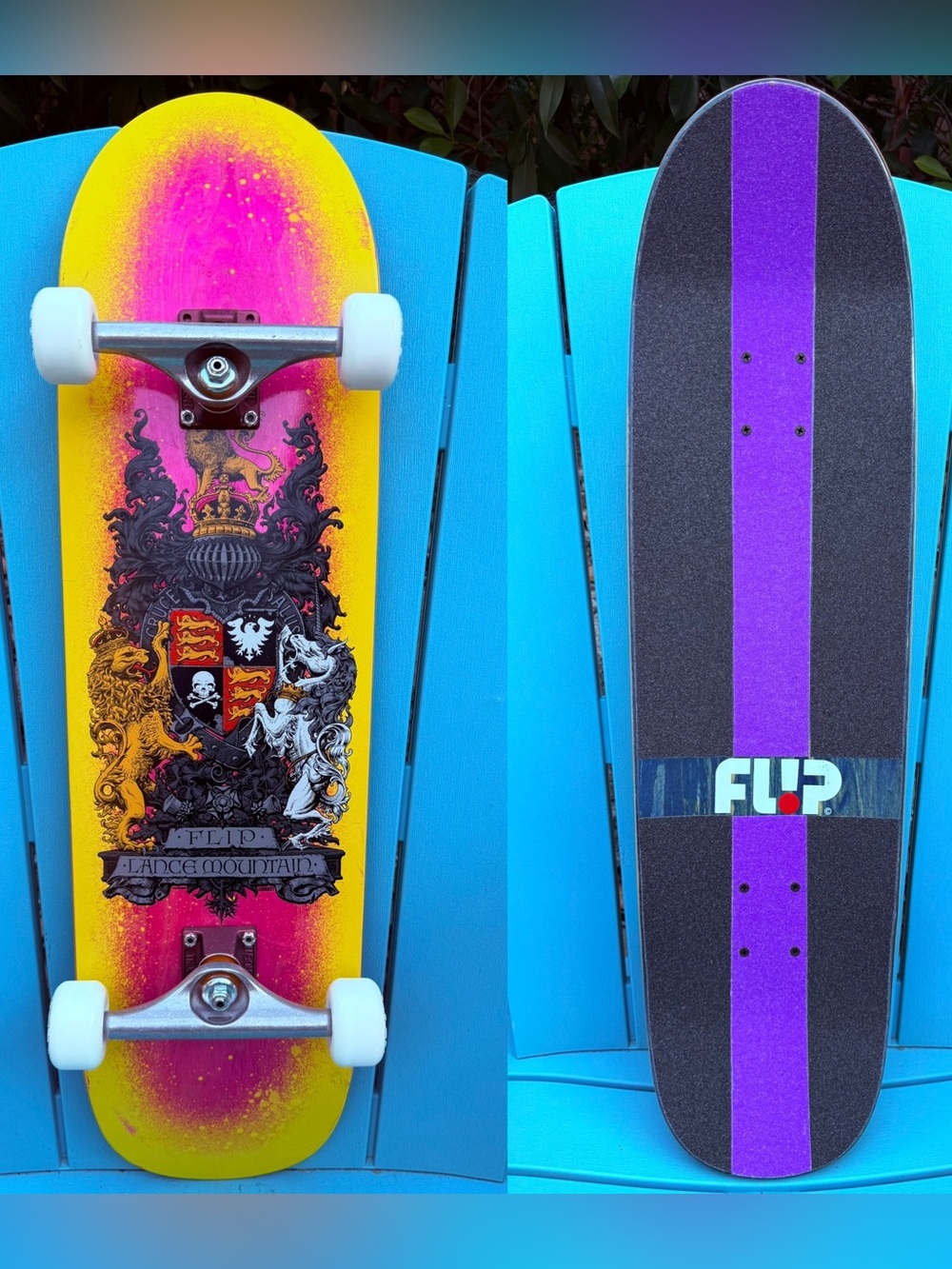 Flip Skateboards Lance Mountain Crest Complete Skateboard 8.75” Indy 159 Hollows